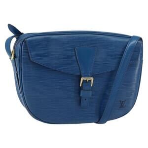 LOUIS VUITTON Epi Jeune Fille MM Shoulder Bag Toledo Blue M52155 LV Auth 158787
